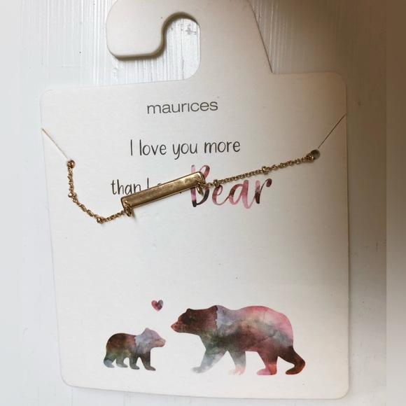 NEW Maurices Mama Bear Gold Bar Necklace - Picture 4 of 5